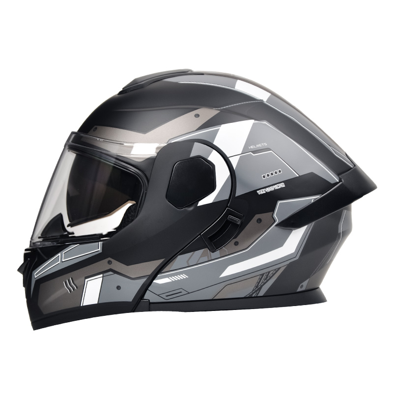 NB800 DOT Standaard opklapbare motorhelm, motorcrosshelm met dubbele vizieren