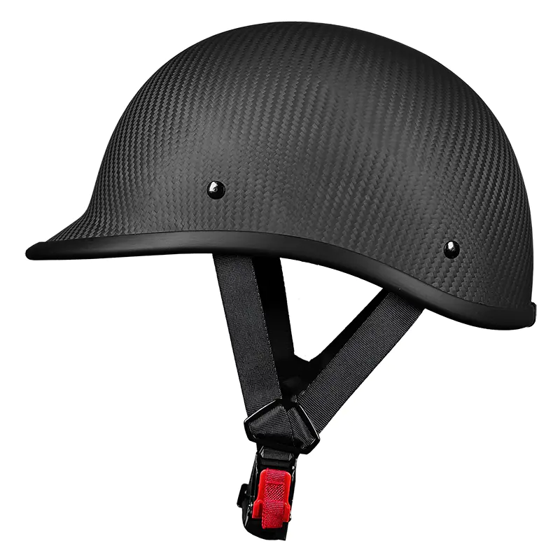 901 Koolstofvezel halfface motorhelm Retro motorcrosshelm
