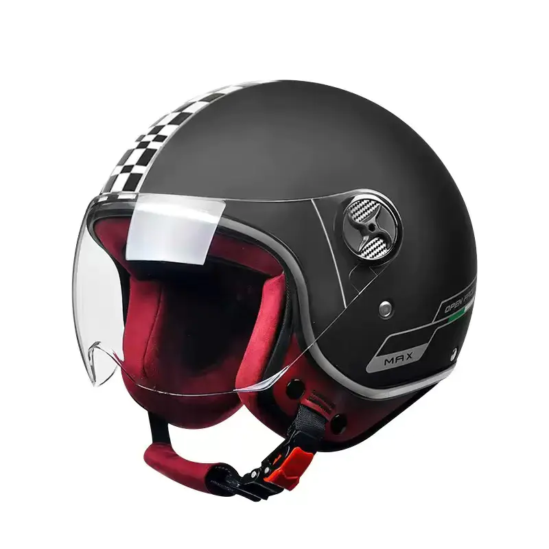 519 Retro Half Face Motorhelm ABS Motorcrosshelm
