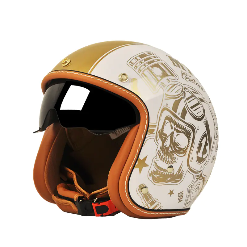 MT901 DOT-gecertificeerde retro motorhelm met open gezicht Motorcrosshelm