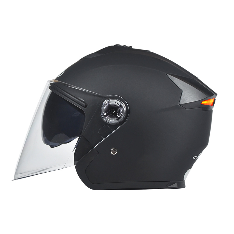 666 LED-veiligheidsachterlicht Open motorhelm Dubbele vizierhelm