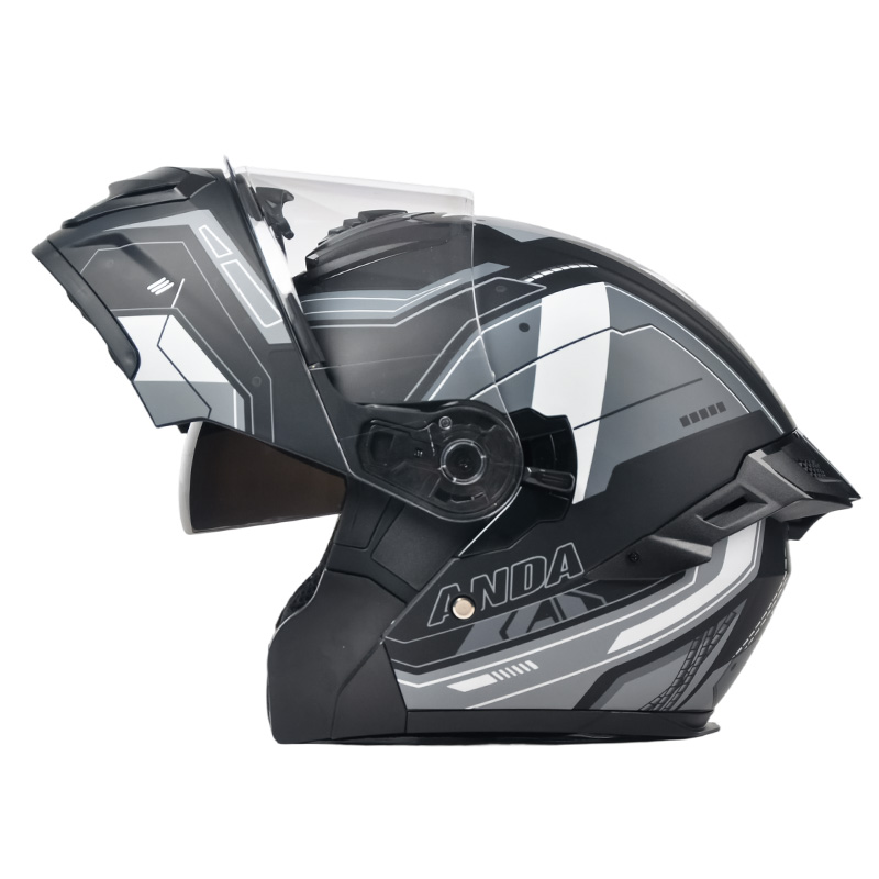 102 Opklapbare motorhelm Dubbele vizieren Motorcrosshelm
