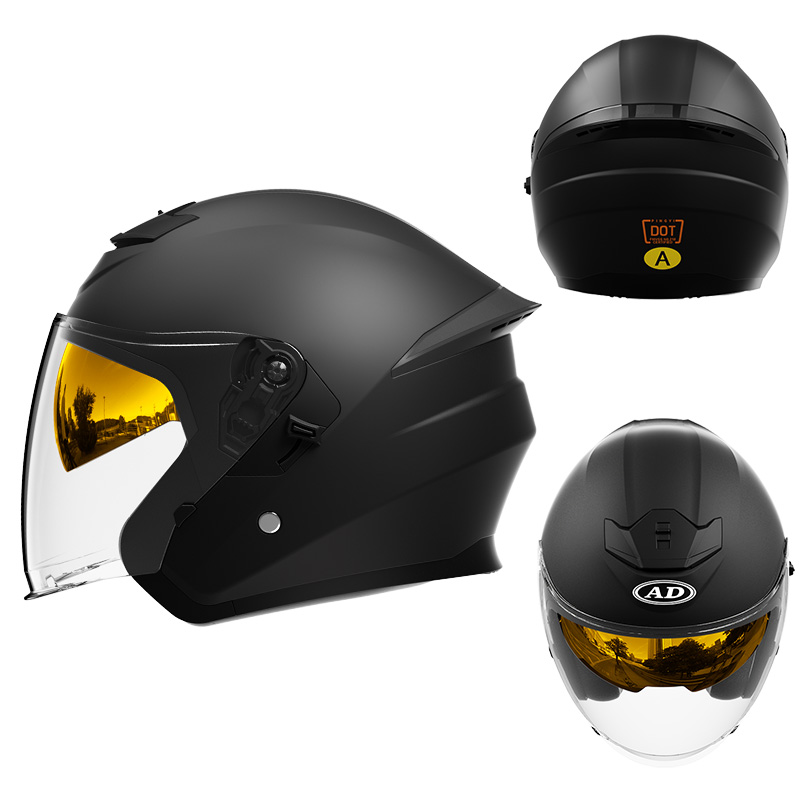 601 DOT gecertificeerde dubbele vizieren open motorhelm ABS motorcrosshelm