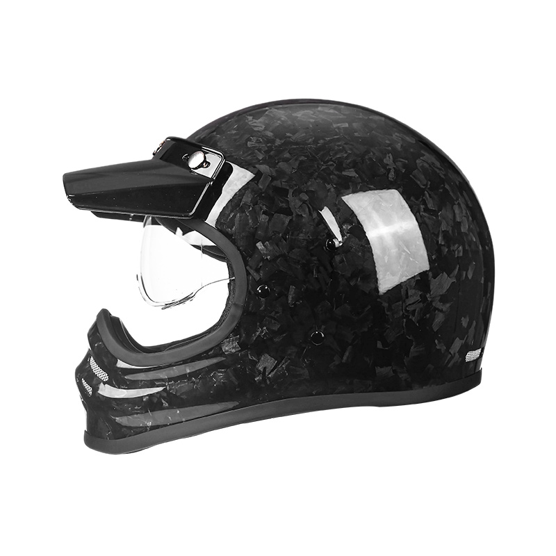 881 Lichtgewicht koolstofvezel integraalmotorhelm Motorcrosshelm