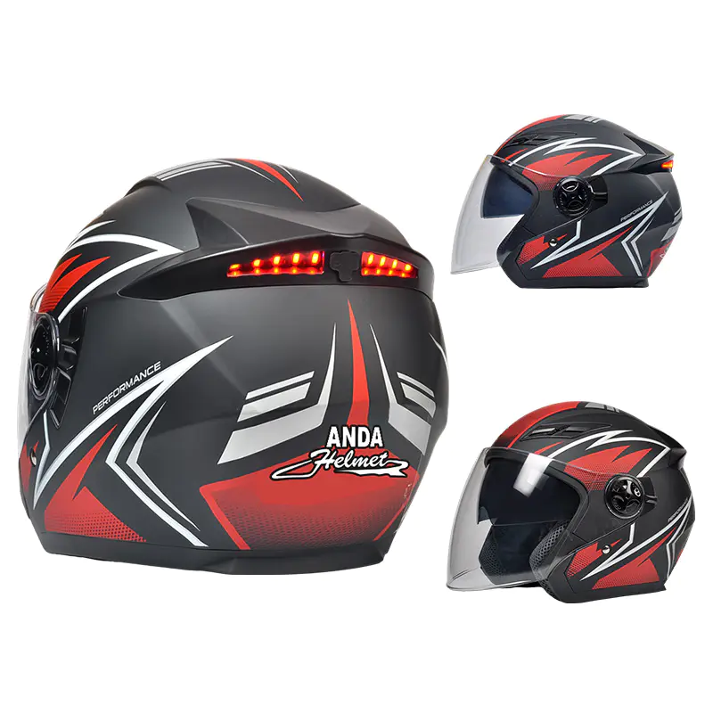 166 LED-veiligheidsachterlicht Open motorhelm DOT-gecertificeerde helm